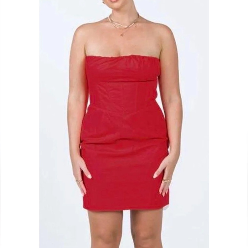 Princess Polly Ivy Corset Dress in red